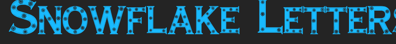 Snowflake Letters font